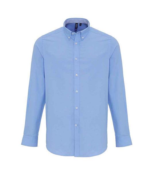 Premier - Long Sleeve Striped Oxford Shirt - Pierre Francis