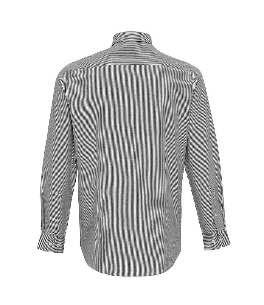 Premier - Long Sleeve Striped Oxford Shirt - Pierre Francis