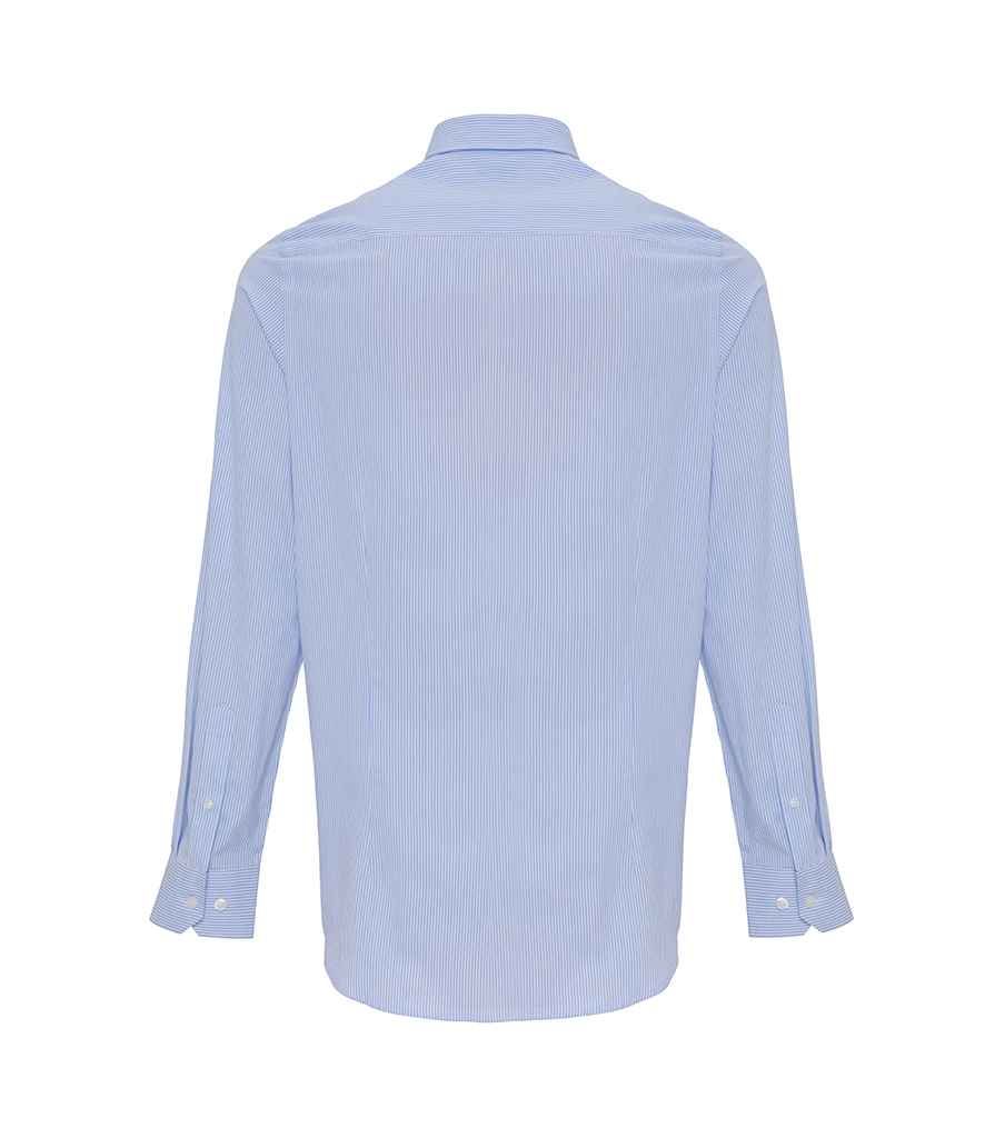 Premier - Long Sleeve Striped Oxford Shirt - Pierre Francis