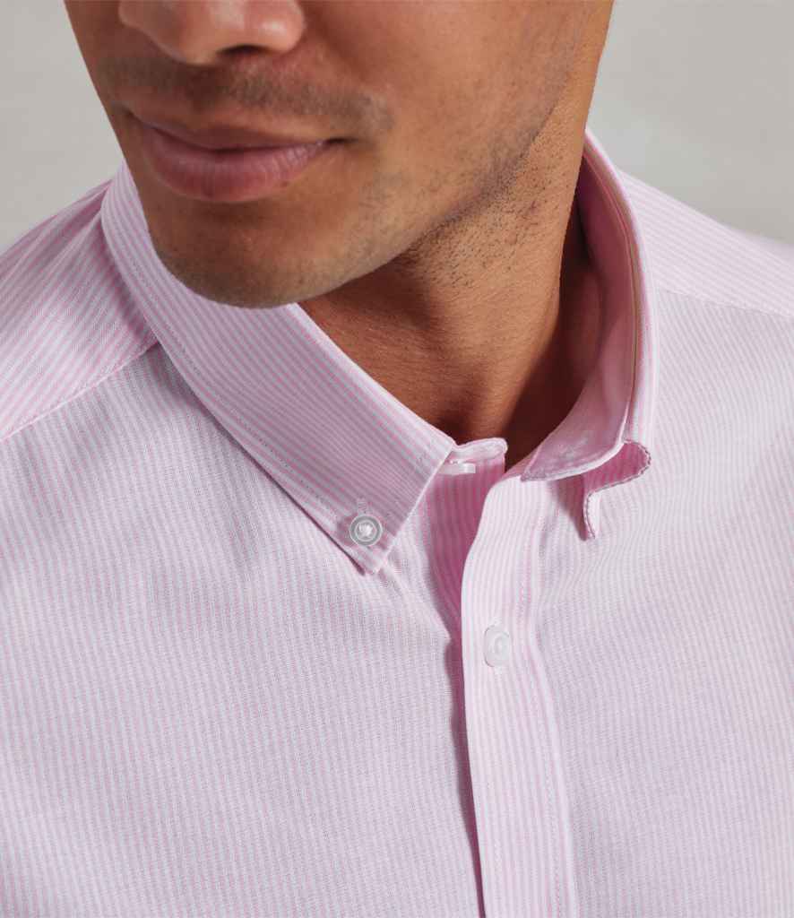 Premier - Long Sleeve Striped Oxford Shirt - Pierre Francis