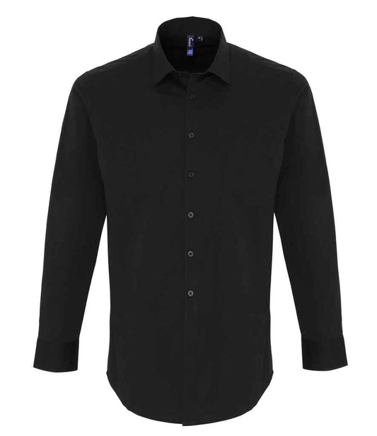 Premier - Long Sleeve Stretch Fit Poplin Shirt - Pierre Francis