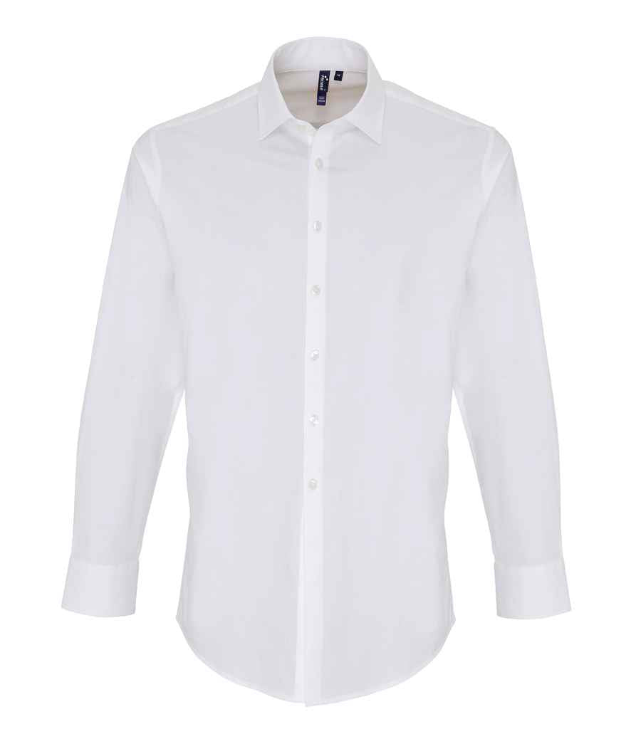 Premier - Long Sleeve Stretch Fit Poplin Shirt - Pierre Francis