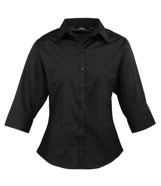 Premier - Ladies 3/4 Sleeve Poplin Blouse - Pierre Francis