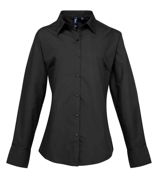 Premier - Ladies Supreme Long Sleeve Poplin Shirt - Pierre Francis