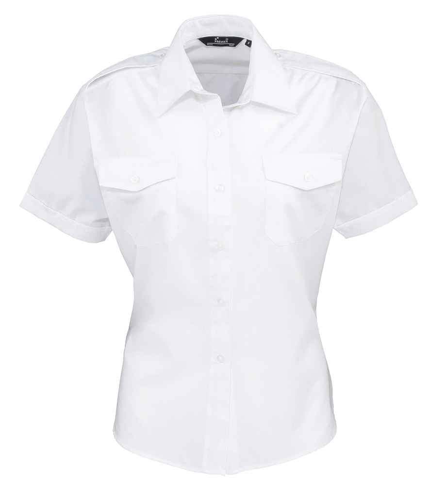 Premier - Ladies Short Sleeve Pilot Shirt - Pierre Francis