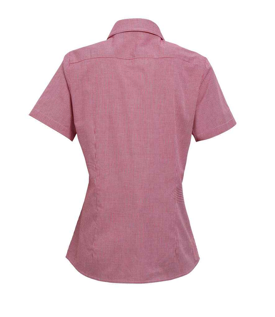 Premier - Ladies Gingham Short Sleeve Shirt