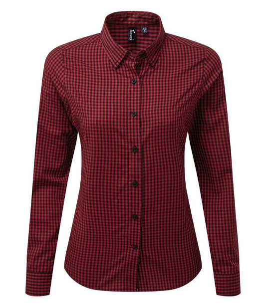 Premier - Ladies Maxton Check Long Sleeve Shirt - Pierre Francis