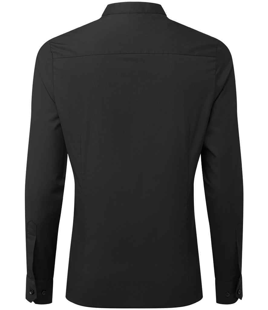 Premier - Ladies Banded Collar Grandad Shirt - Pierre Francis