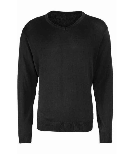 Premier - Knitted Cotton Acrylic V Neck Sweater