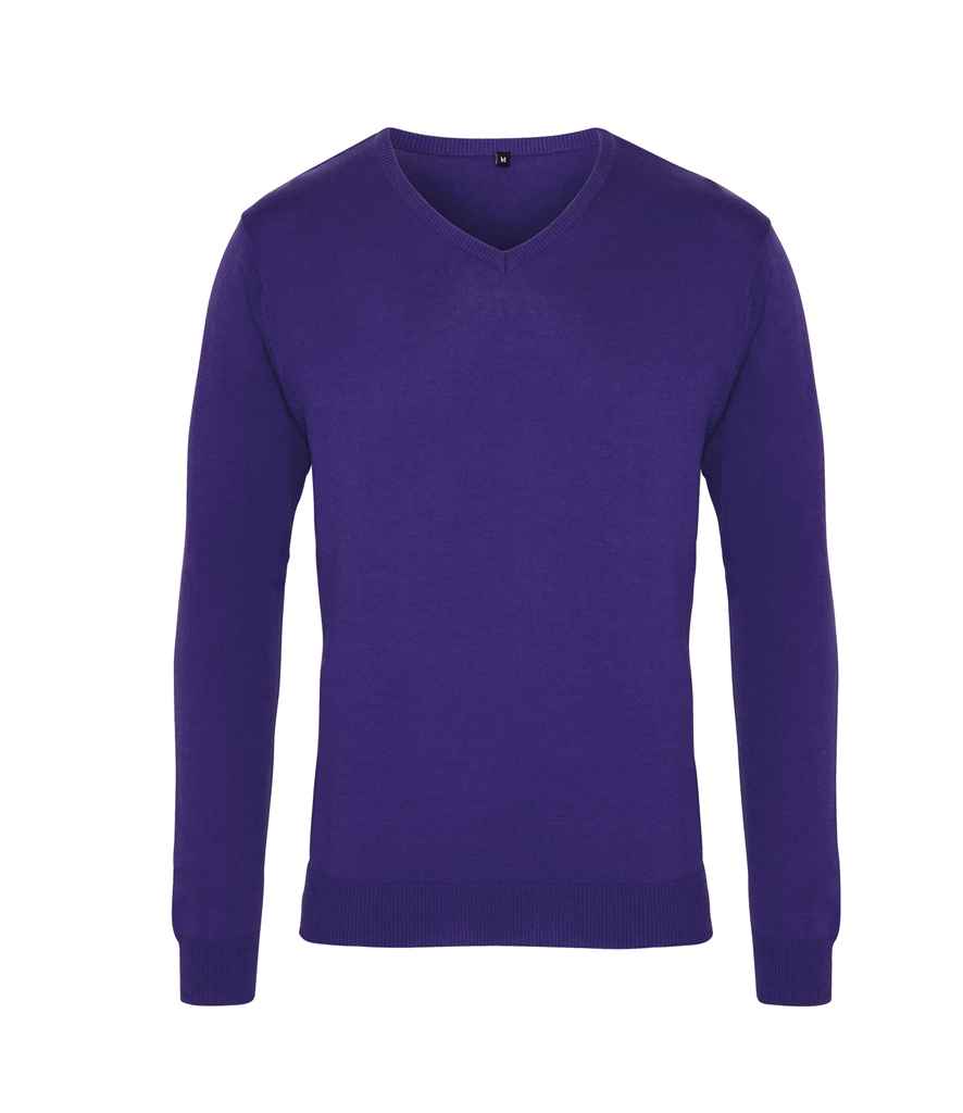 Premier - Knitted Cotton Acrylic V Neck Sweater - Pierre Francis