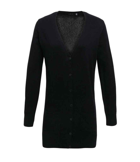 Premier - Ladies Longline V Neck Cardigan - Pierre Francis