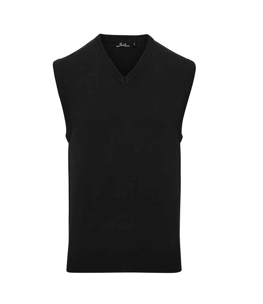 Premier - Sleeveless Cotton Acrylic V Neck Sweater - Pierre Francis