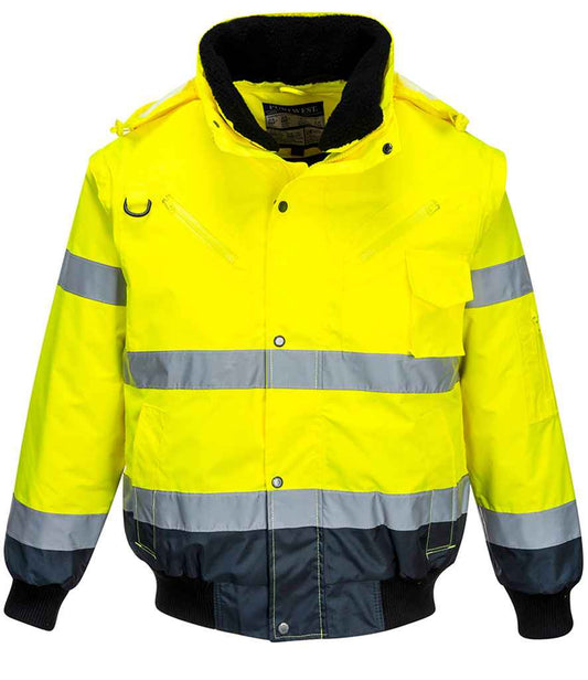 Portwest - Blouson aviateur haute visibilité 3 en 1