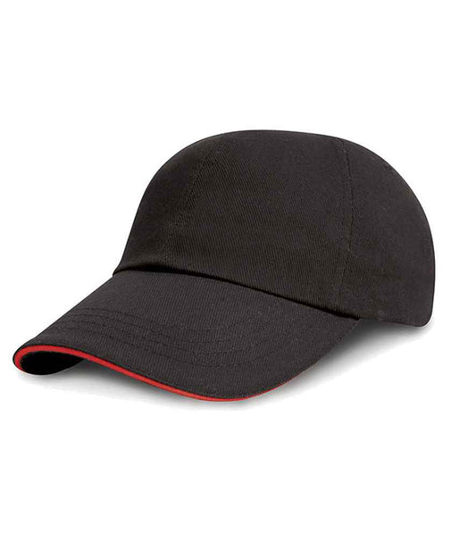 Result - Kids Low Profile Heavy Brushed Cotton Cap with Sandwich Peak - Pierre Francis