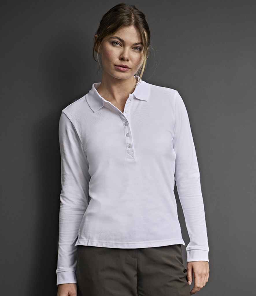 Tee Jays - Ladies Luxury Stretch Long Sleeve Polo Shirt - Pierre Francis