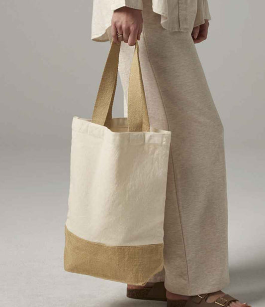 Westford Mill - Jute Base Canvas Shopper - Pierre Francis