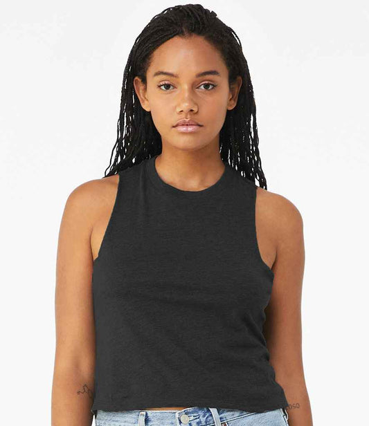 Bella - Ladies Racer Back Cropped Tank Top - Pierre Francis