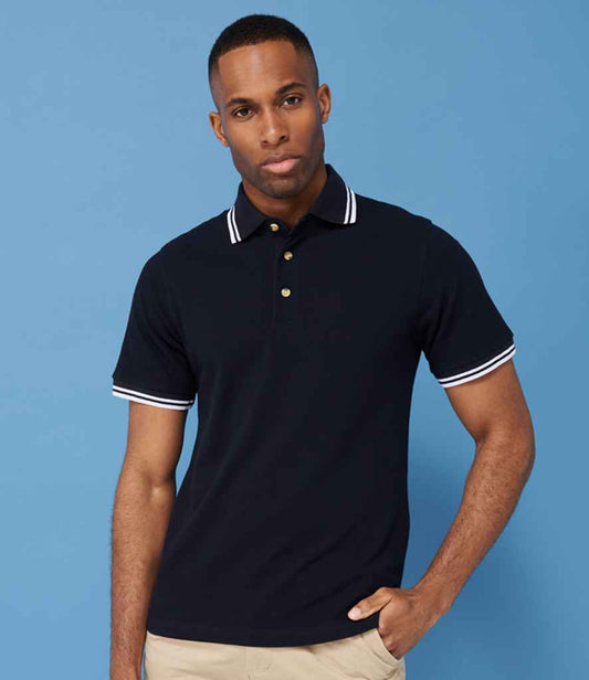 Henbury - Contrast Double Tipped Cotton Piqué Polo Shirt - Pierre Francis