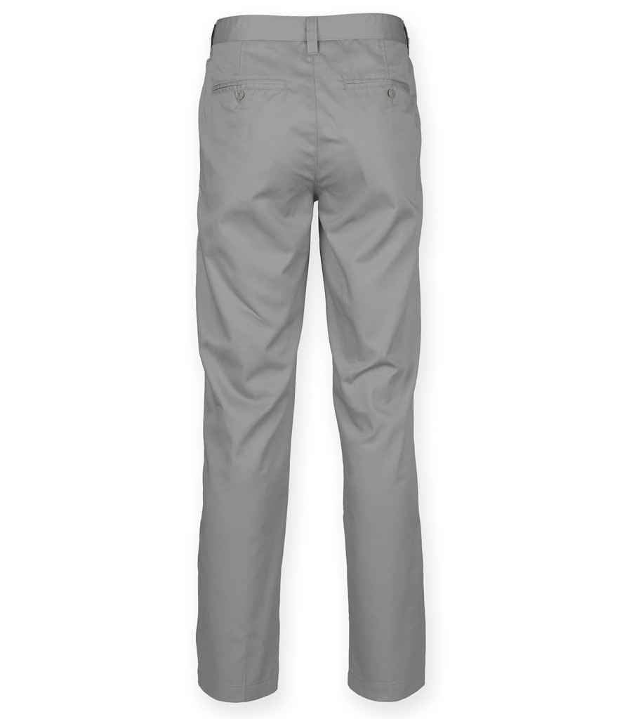 Henbury - Ladies 65/35 Flat Fronted Chino Trousers - Pierre Francis