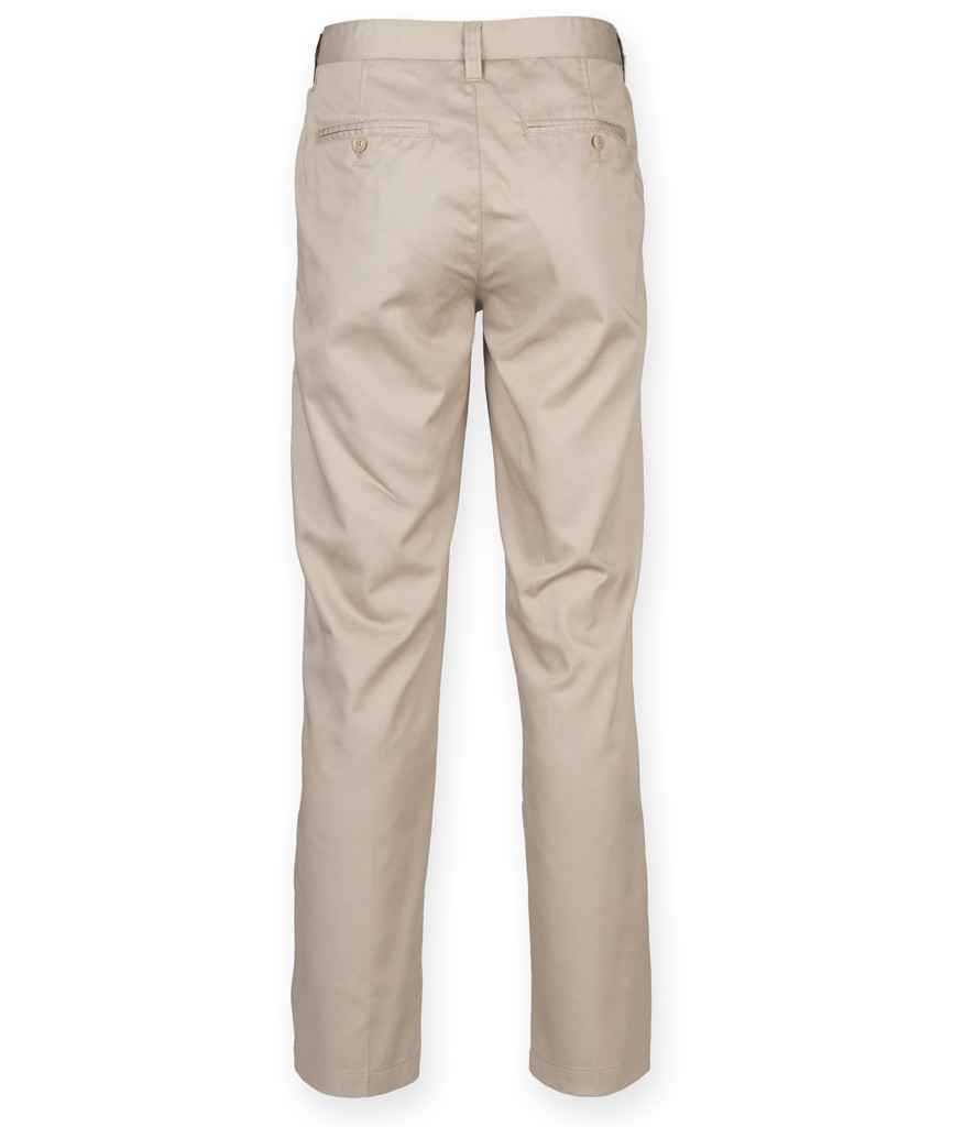 Henbury - Ladies 65/35 Flat Fronted Chino Trousers - Pierre Francis