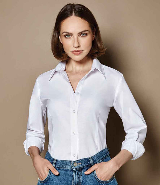 Kustom Kit - Ladies Long Sleeve Tailored Workwear Oxford Shirt - Pierre Francis