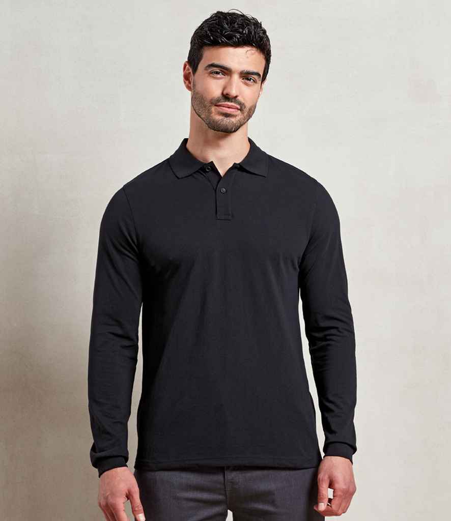 Premier - Essential Unisex Long Sleeve Polo Shirt - Pierre Francis