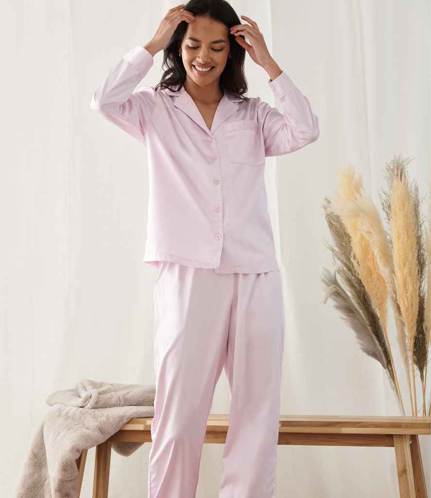 Towel City - Ladies Satin Long PJ's - Pierre Francis