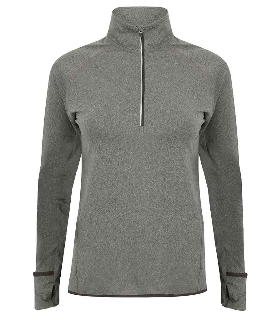 Tombo - Ladies Long Sleeve Zip Neck Performance Top - Pierre Francis